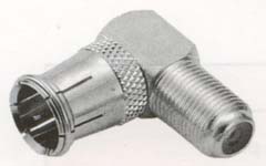 right angle female to male push-on f connector