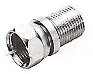 DC voltage block coupler, female to male f-connector