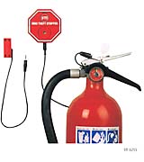 Here is an ingenious and inexpensive way to protect fire extinguishers and a wide range of other fire fighting equipment from theft.