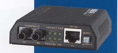Model 065 1100 10/100BaseT/TX to 100BaseFX Converter, ST Multimode