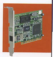 100BaseFX PCI Fiber LAN Adapter, Multimode VF-45 Connector