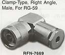 n connector right angle rg59