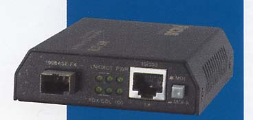 Model lnumber 065-1170, 10/100BaseT/TX to 100BaseFX Converter, VF-45 Multimode