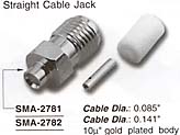 straight cable jack direct solder semi rigid cable connector