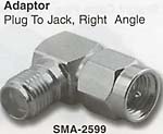 sma plug to plug right angle adaptor