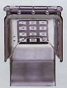 A way to protect keyless door lock units frm sleet, snow, sand and sun.  