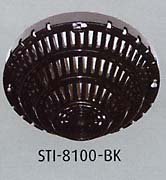 Black, flush mount Damage Stopper with mounting hardware.