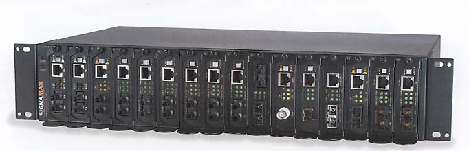 High port density allows a variety of media converter solutions to be housed in a minimum amount of rack spaces for enterprise-level businesses and carriers.