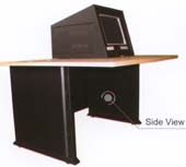 workstation work-station work station operator module computer monitor enclosure