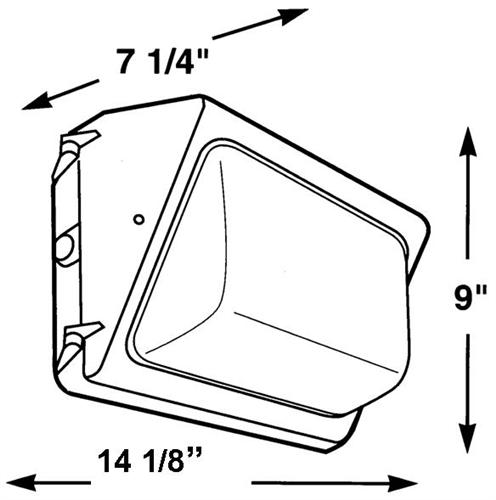 Medium Wall Packs Light Lights Lighting Fixture Fixtures Size Sizes Dimension Dimensions