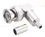 crimp type right angle 2 piece bnc