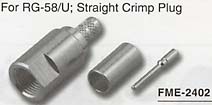 fme straight crimp plug connector
