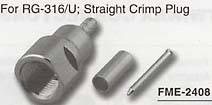 fme stright crimp plug connector