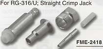 fme straight crimp jack connector
