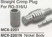mcx straight crimp plug connector