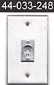 3p male connector on single gang stainless steel plate