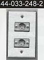 2x3p male connector on single gang stainless steel plate