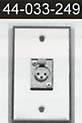 3p female connector on single gang stainless steel plate