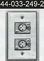 3p female connector on single gang stainless steel plate
