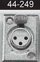 3 pin xlr female connector chassis mount