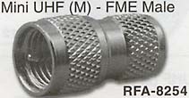 mini uhf male connector to fme male adaptor