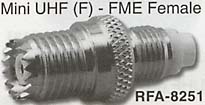 mini uhf female connector to fme female adaptor