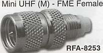 mini uhf male connector to fme female adaptor