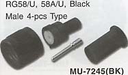 mini uhf rg58/u male connector