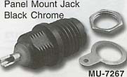 mini uhf panel mount jack black crome connector