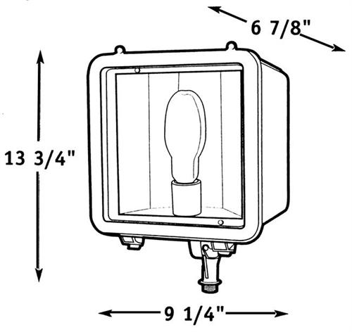 Medium Outdoor Floodlight Flood Light Fixtures UL Listed for Wet Location Locations