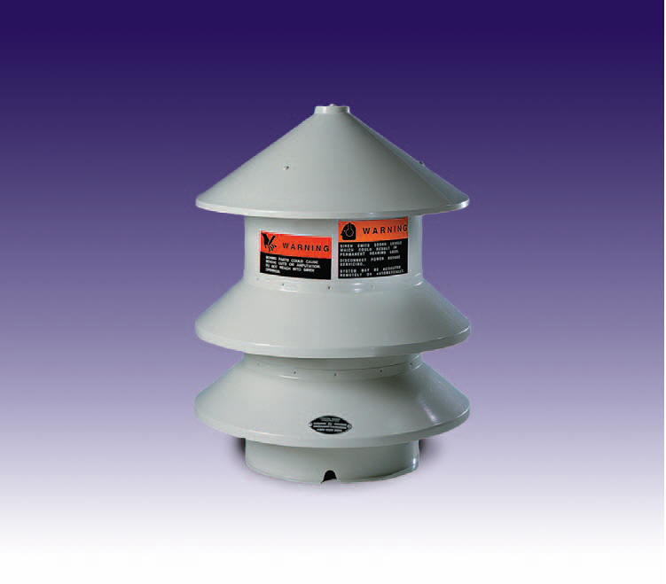 Federal Signal Model 2-120 & 2-240 outdoor warning siren is an omni-directional siren can serve as an outdoor manufacturing plant factory refinery facility wide warning system. 