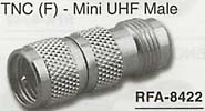 tnc female to mini uhf male adaptor connector