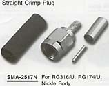 straight crimp plug connector