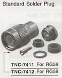 tnc standard solder plug connector