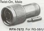 n connector twist on male